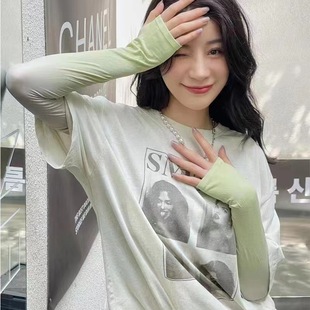 Customized Spring and Summer High-Elastic Sun Protection and Anti-Uv Ice Sleeves for Men and Women, Youthful Outdoor Cycling Gradient Ice Sleeves