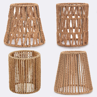 Manufacturer Wholesale Woven Lampshade Paper Rope Chandelier Cross-Border DIY Leisure Stylish Characteristic Bed and Breakfast Bar Creative Lighting