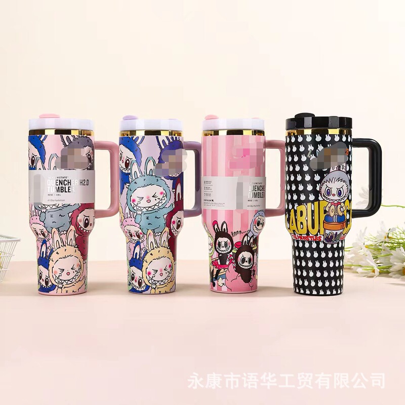 Amazon 新しいスタンレー 40 オンス アイスカップ 大容量 ステンレス鋼 断熱カップ かわいい ラブ バブ カーカップ|undefined