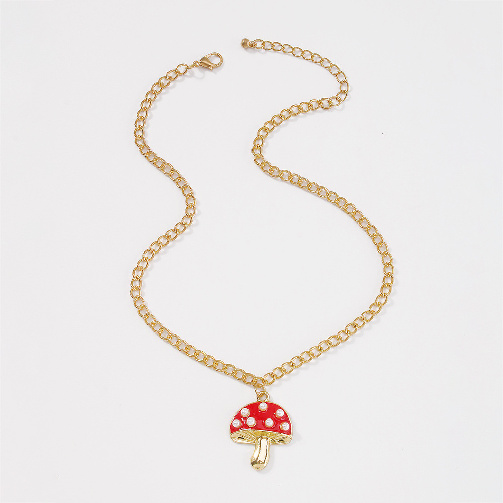 wholesale jewelry mushroom pendant necklace nihaojewelry