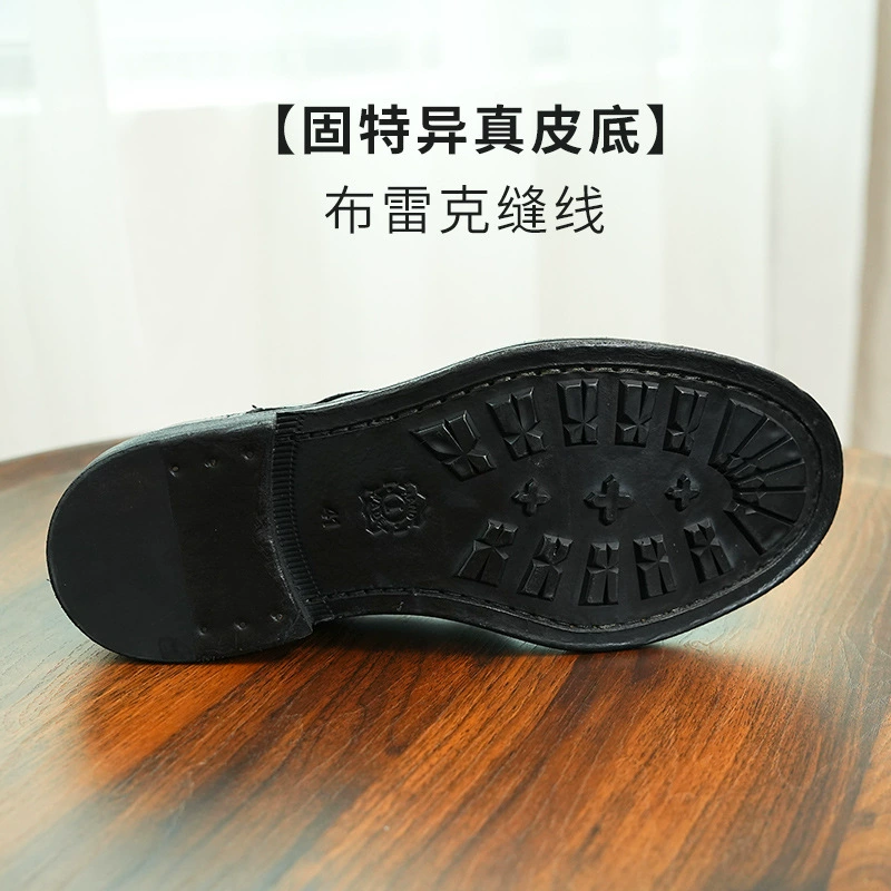 【Customized model shipped within 5 days】Goodyear handmade leather shoes men's formal leather sole business casual big toe shoes