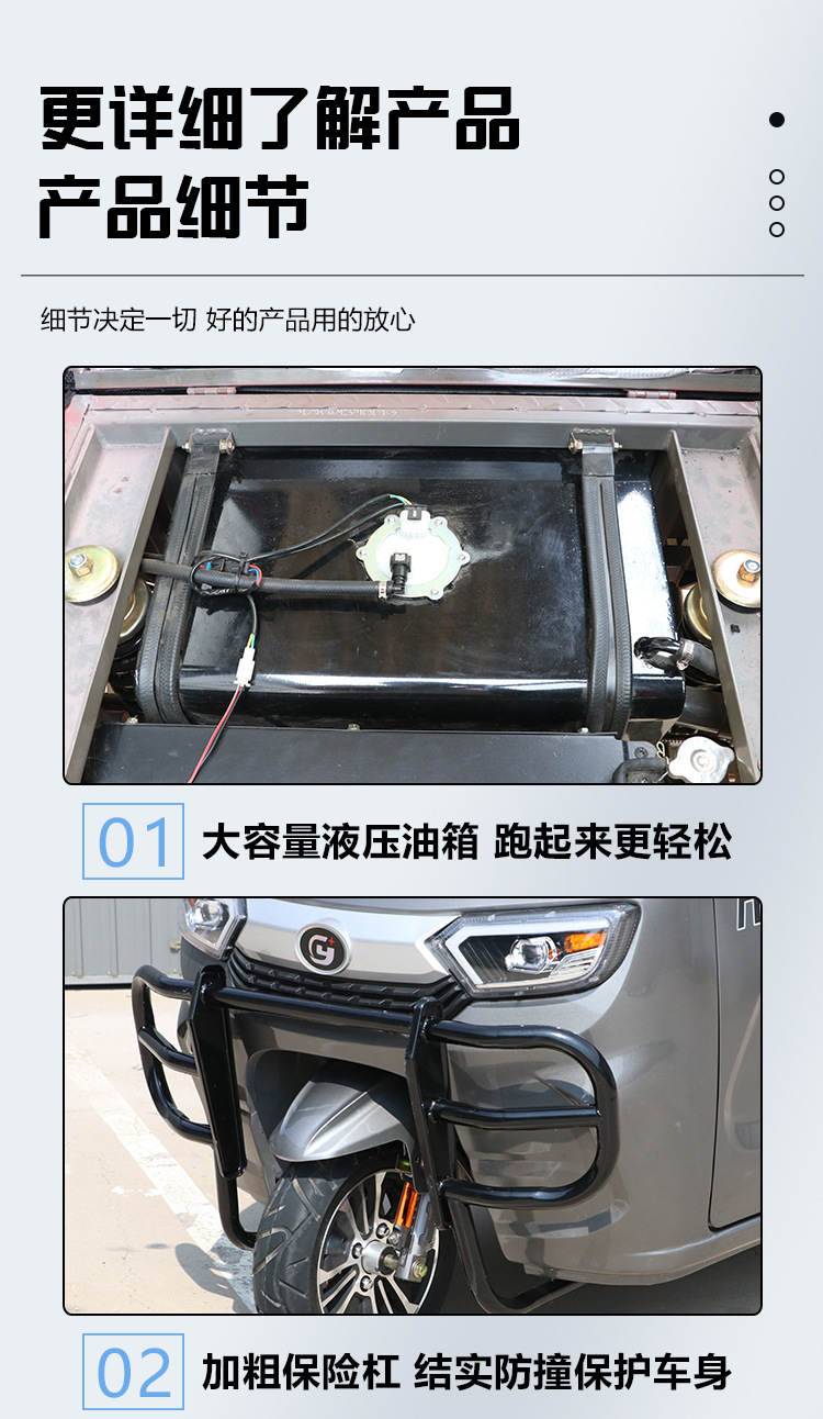 Best-Selling Three-Wheeled Fuel-Powered Dump Motorcycle for Home Use, Freight, and Agricultural Purposes with Zongshen Power Gasoline Engine