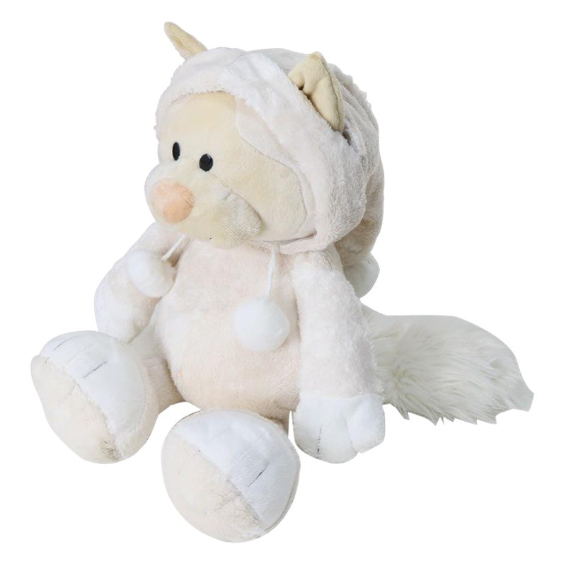 Nieve Castor gato muñeca Linda felpa juguete almohada muñeca de tela zorro pareja muñeca regalo de cumpleaños en stock al por mayor