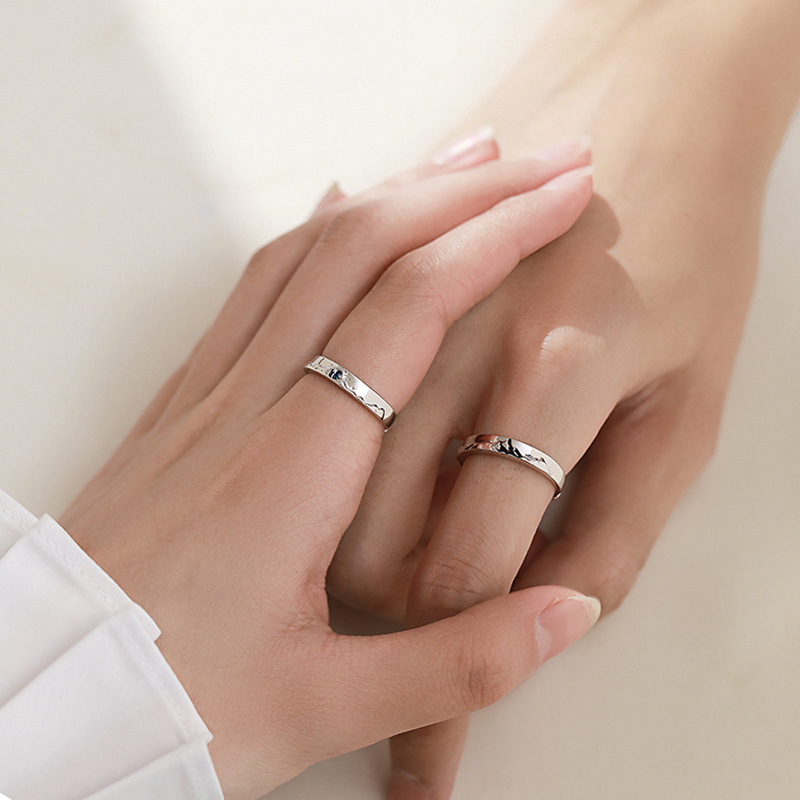 Classic Style Korean Style Geometric Alloy Valentine's Day Couple Open Rings display picture 5