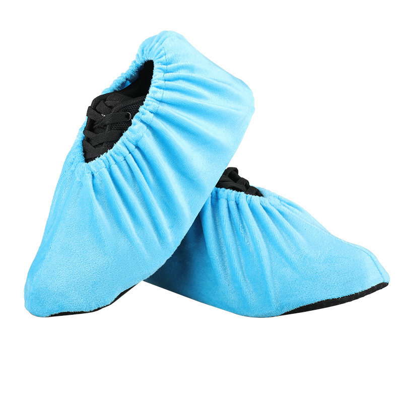 Cubierta de zapatos de franela para adultos centro de datos de interior para el hogar cubierta de pie resistente al desgaste inferior antideslizante engrosada lavable con logotipo