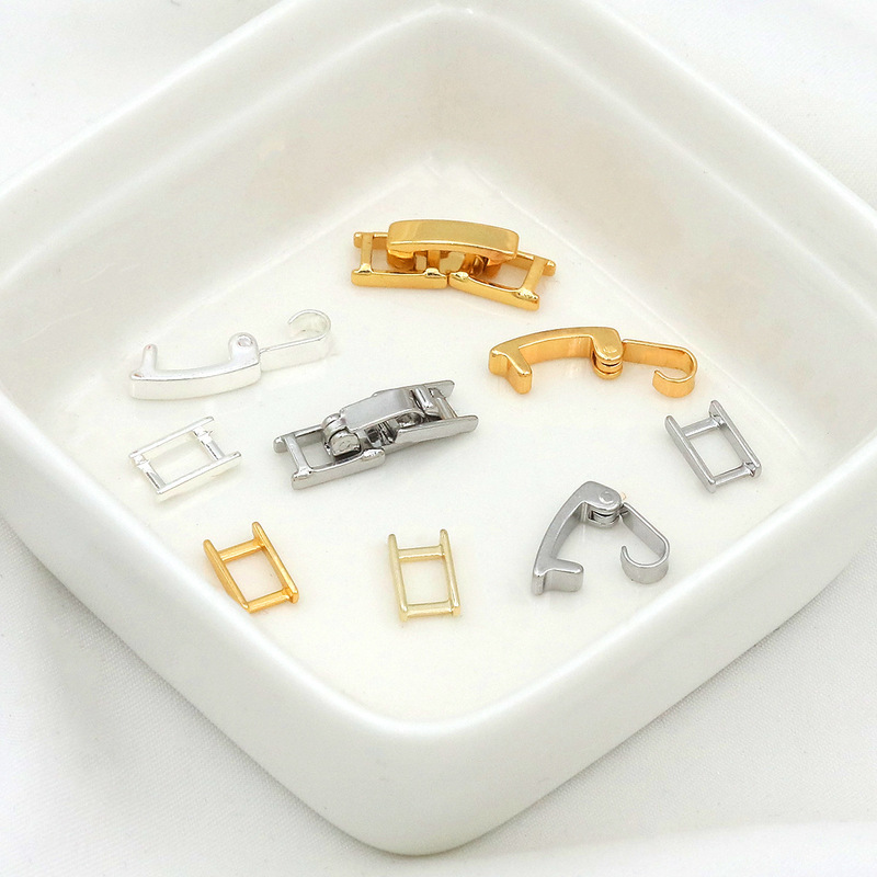 18K Color-Preserving Bracelet Clasp Folding Clasp Link Clasp Bracelet Necklace Clasp DIY Jewelry Accessories Wholesale