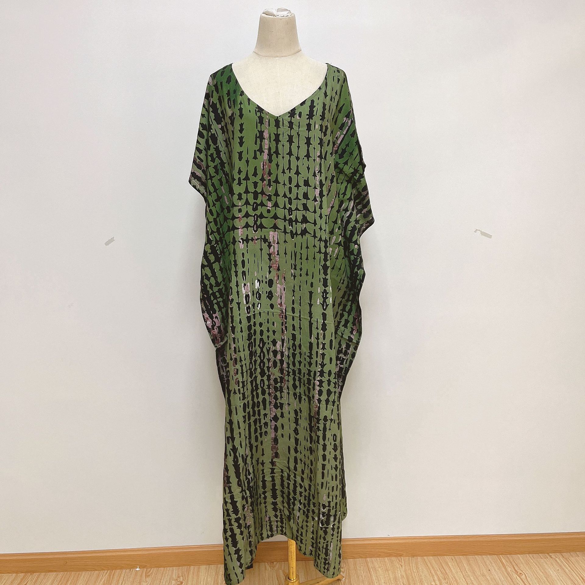 Camiseta de playa de algodón impresa de secado rápido vestido de vacaciones de playa bikini camiseta de protección solar 1D02