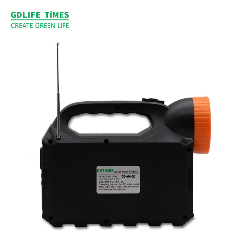 Sistema de iluminación solar lámpara lámpara de emergencia comercio exterior África energía móvil banda FM función bluetooth lámpara de camping