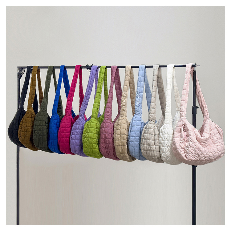 Mujeres Grande Nylon Color Sólido Ropa De Calle Cremallera Bolsas En Forma De Nube display picture 5