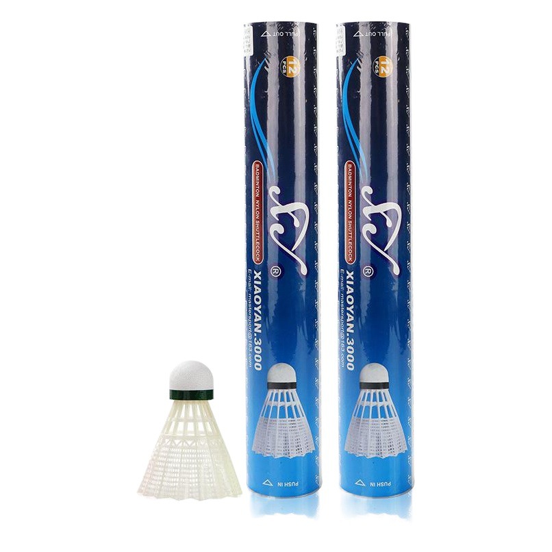 Pequeña venta al por mayor jianerweini dragón bádminton 6 12 Pack durable nylon bola de plástico al aire libre Bádminton