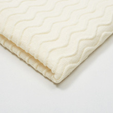 厂家直销定制2025新款波浪纹凹凸立体感柔软针织毛线面料多色可选