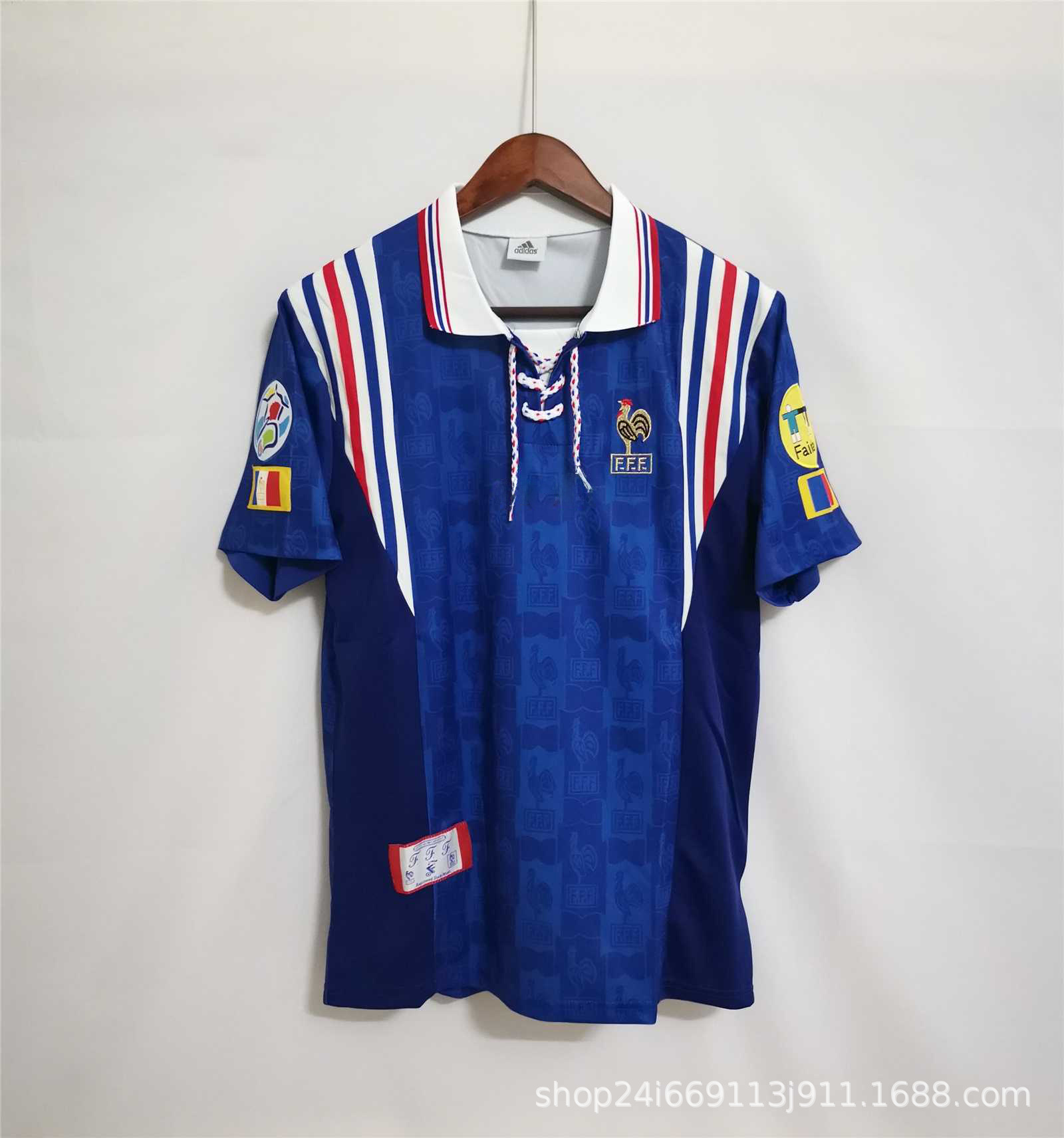 Camiseta de fútbol tailandesa retro Selección nacional Brasil Francia Argentina Portugal Camiseta de manga corta al por mayor Número de impresión