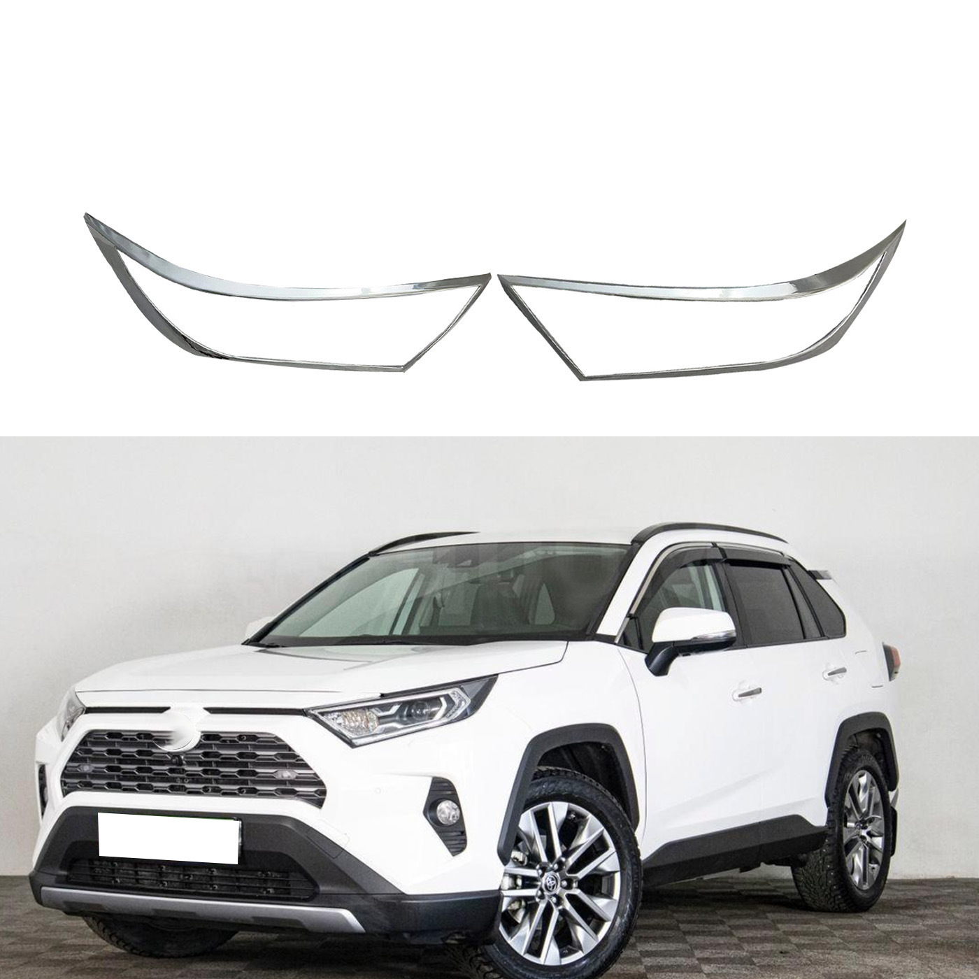 Marco de luz delantera para Toyota RAV4 modelo 2022, modificación exterior del coche, cubierta de luz delantera RAV4, precio al por mayor