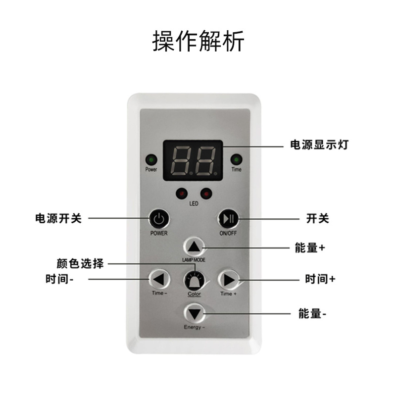 LED Color Light Beauty Face Mask, Photon Skin Rejuvenation Seven-Color Neck Spectrum Device, Home Use Face Mask Beauty Device