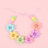 Children's woven accessory handmade, necklace and bracelet, acrylic set, flowered