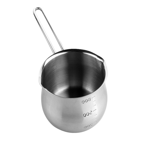 Non-stick small milk pot stainless steel 304 mini thick soup pot double-layer household induction cooker baby food cooking pot