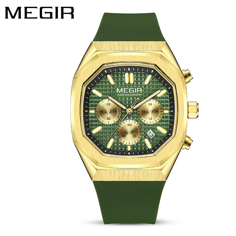 Reloj meigel nuevo transfronterizo al por mayor de los hombres de tres ojos de seis pines moda multi-funcional luminoso reloj impermeable