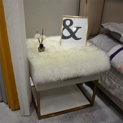 Car Carpet Sleeping Pad, Transformation Tool for - white-gray-pointed-color-plush-thickened-model-4040cm
