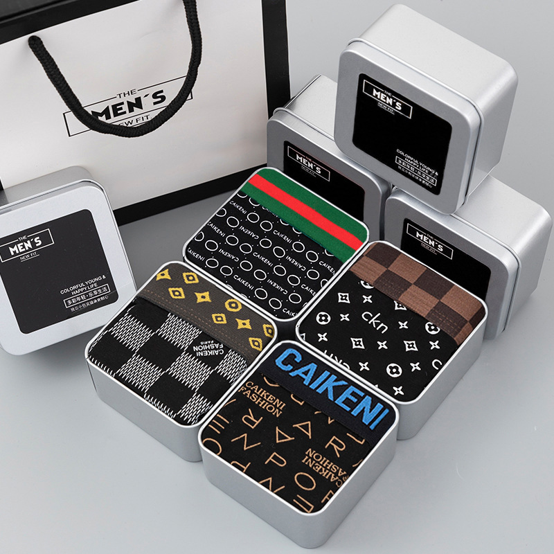 Boys underwear νck ο boxer cotton modal printed boxed boxed shorts head cross-border wholesale