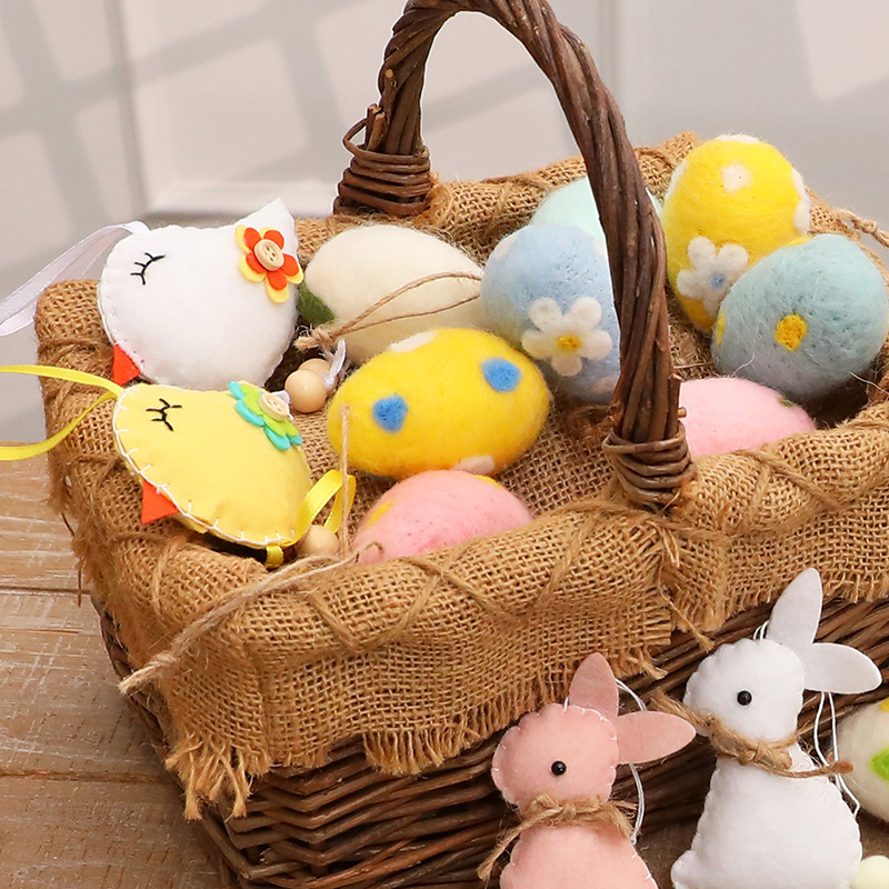 Amazon nuevo estilo creativo de pajaros de tela decoración de Pascua colgante decoración de Pascua al por mayor