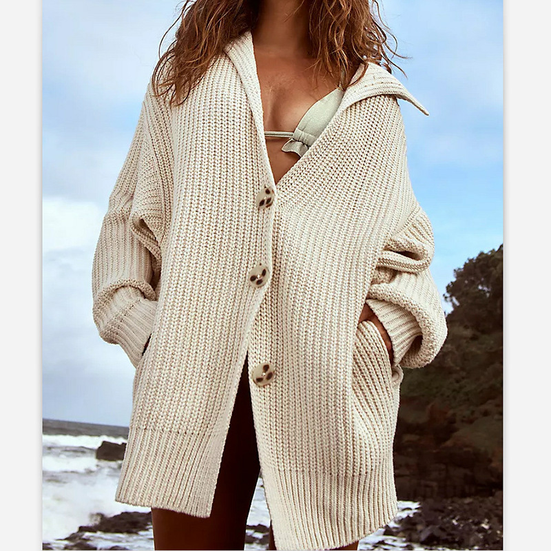 2024 autumn and winter Amazon cross-border new women's solid color lapel with pocket cardigan three-button long coat 2024 autumn and winter Amazon cross-border new women's solid color lapel with pocket cardigan three-button long coat
