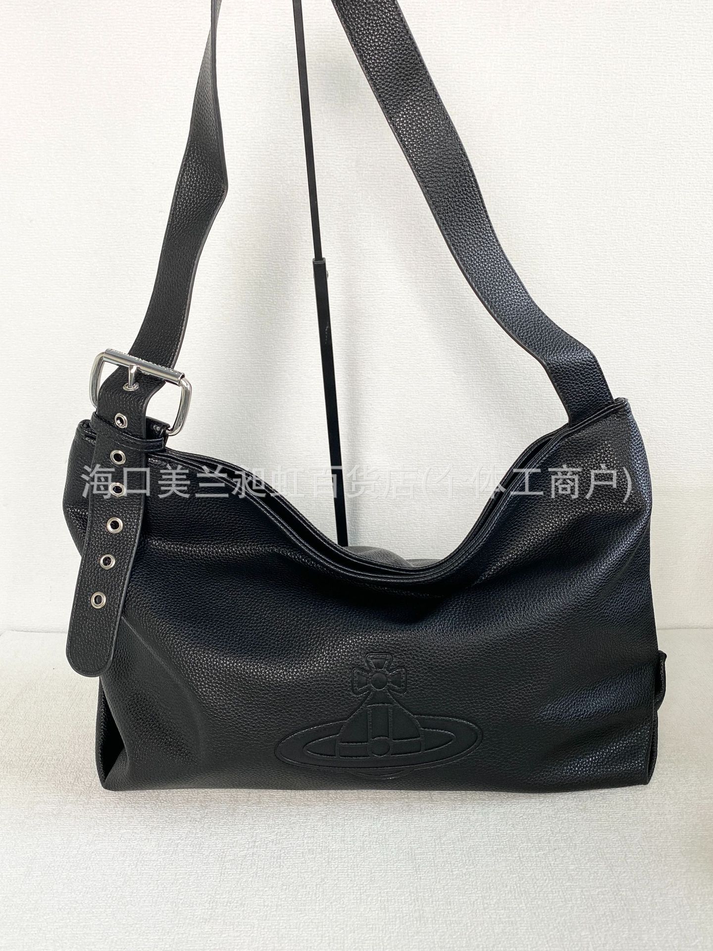 블랙 리치 엠보싱 토트 G