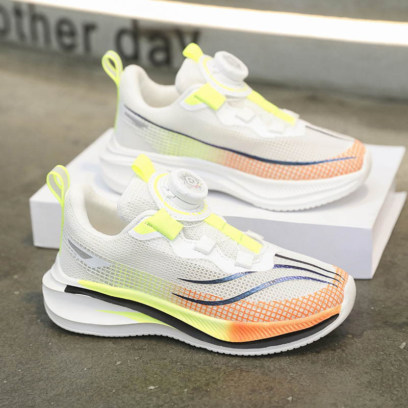 Zapatillas de Running con Cierre Giratorio para Niños de Malla Transpirables para Pista