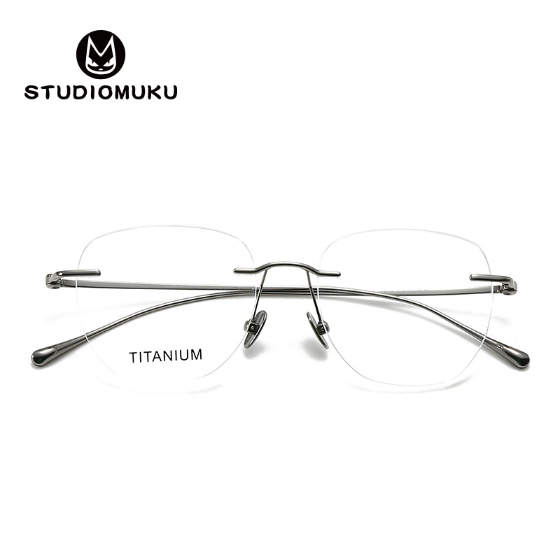 STUDIOMUKU gafas de madera cool sin marcos, marcos de gafas, pequeños libros rojos, gafas de negocios, marcos de gafas para hombres y mujeres