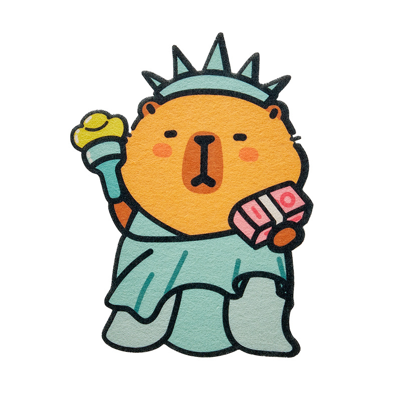 Capibala inodoro desodorante adhesivo autoadhesivo para eliminar el olor, adhesivo de decoración de fragancia, adhesivo de feltro para asiento de inodoro