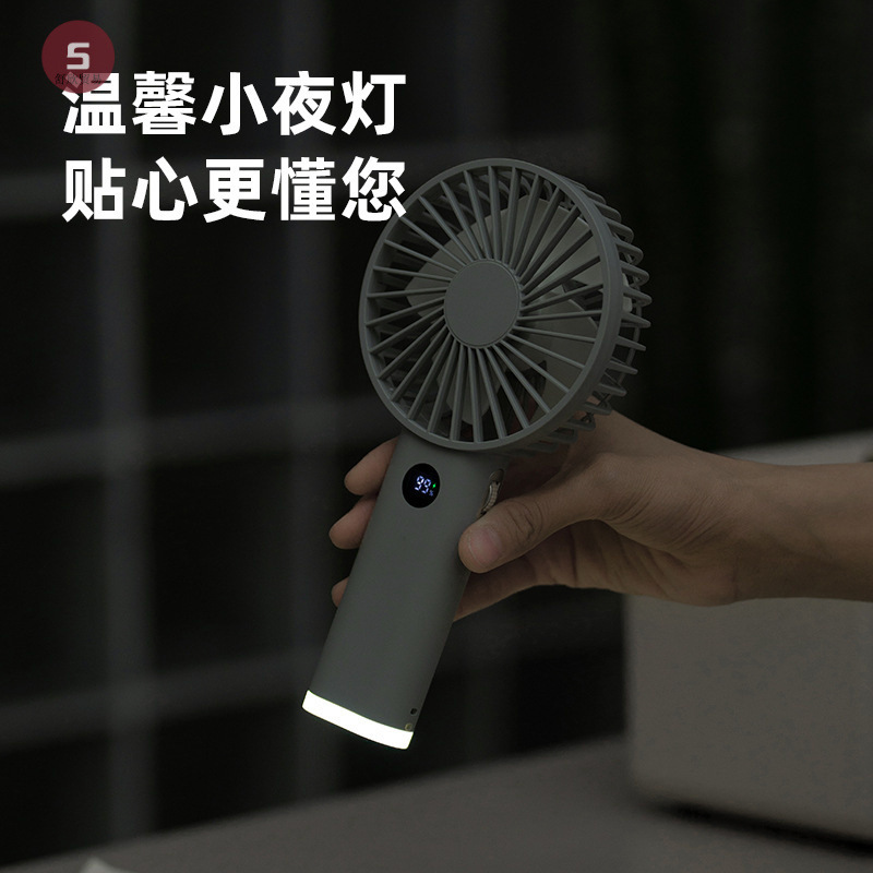 2025 新しいハンドヘルド小型ファン USB 屋外ポータブルナイトライトローラー 100 ギア強風小型ファンクロスボーダー|undefined