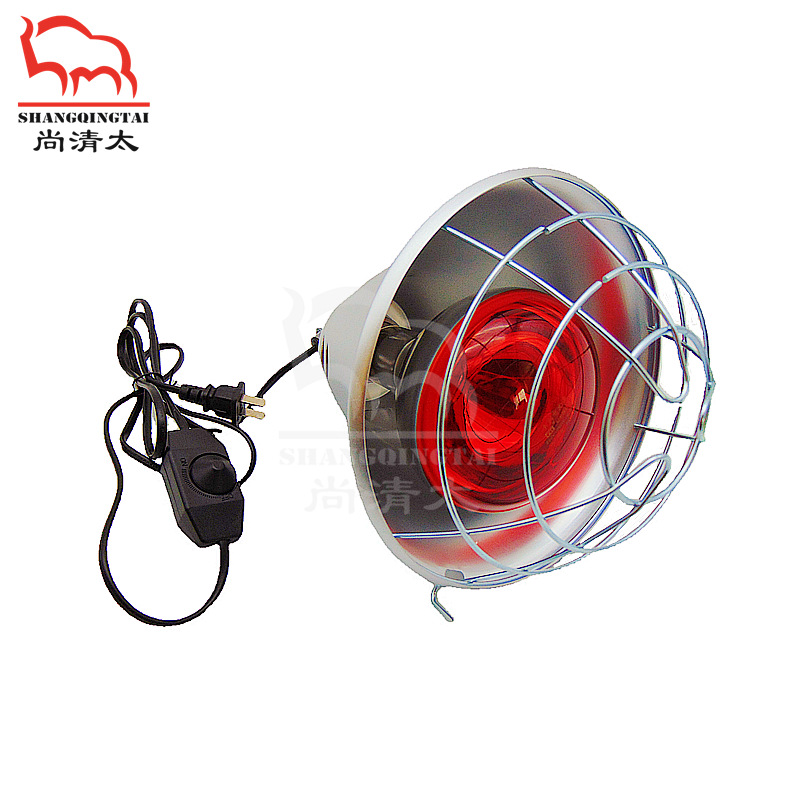 猪用保温灯罩 可调温温度灯罩 旋钮式无极调温 猪舍加热灯罩 加热