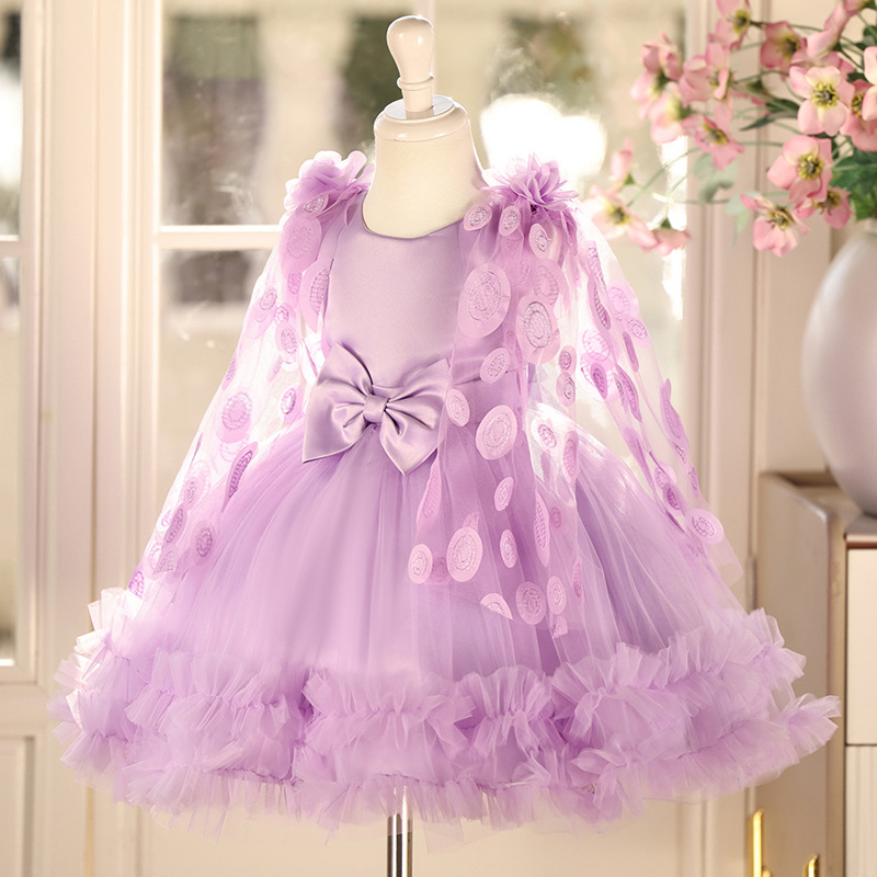 Vestido de niña transfronteriza vestido de princesa vestido de niña desfile anfitrión espectáculo vestido de nicho vestido de diseño