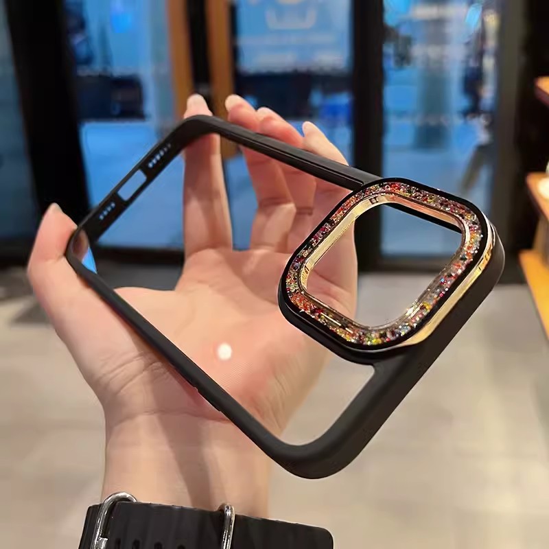 Yinhe serie IPhone16PROMAX lente de brillo Apple 15promax funda transparente para teléfono móvil para ip14