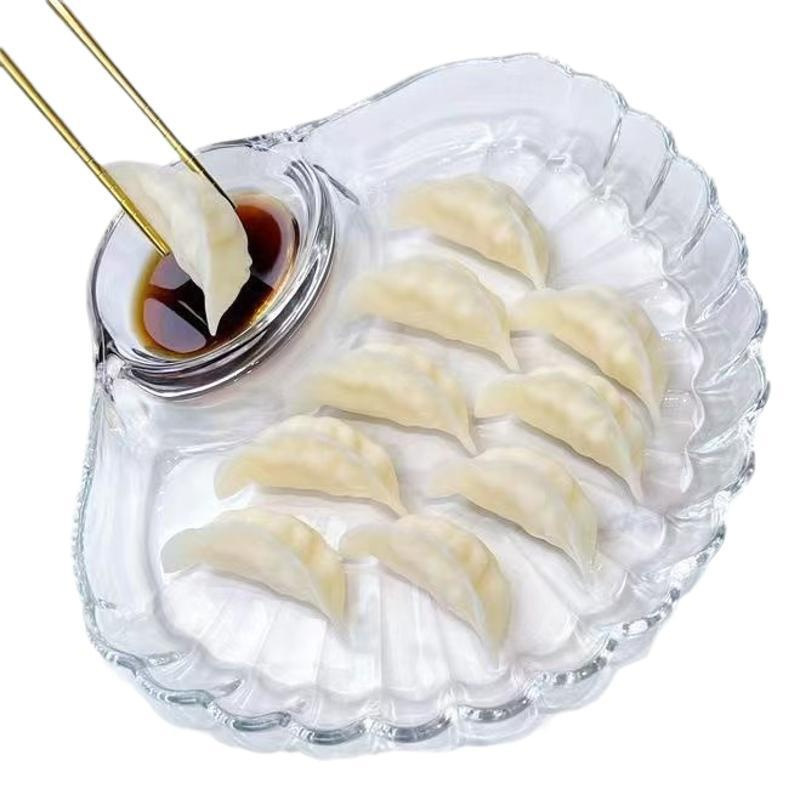 酢皿付きシェル餃子プレート、家庭用クリエイティブフルーツプレート、PSシェルプレート、スナックプレート、フライドポテトプレート、スナックプレート|undefined