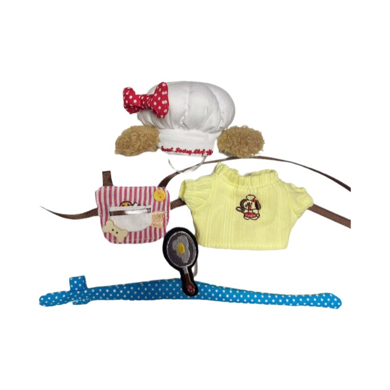 10 センチメートルベビー服卸売かわいい綿人形ドレスアップアクセサリーミニ帽子シェフ帽子エプロンセット|undefined