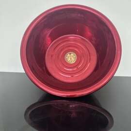 不锈钢喜盆结婚喜庆陪嫁盆婚庆用品50CM红色新娘洗脸盆洗衣盆澡盆