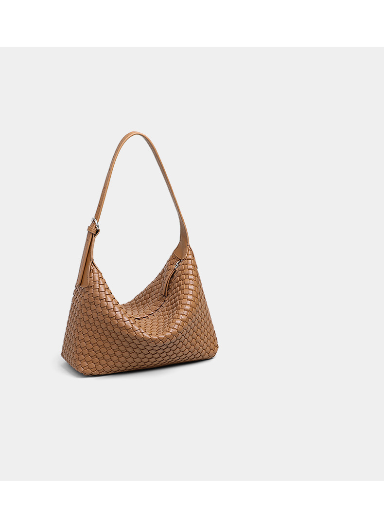 Túi tote nữ cỡ lớn đeo chéo kiểu vintage handmade dệt — màu nâu, màu trắng ngà, màu tím hoa cà chi tiết 27