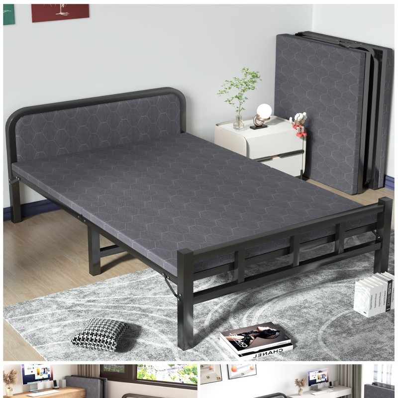 折りたたみベッドシングル家庭用簡易ベッドオフィス昼寝寮昼休みベッド賃貸住宅大人鉄ベッド|undefined