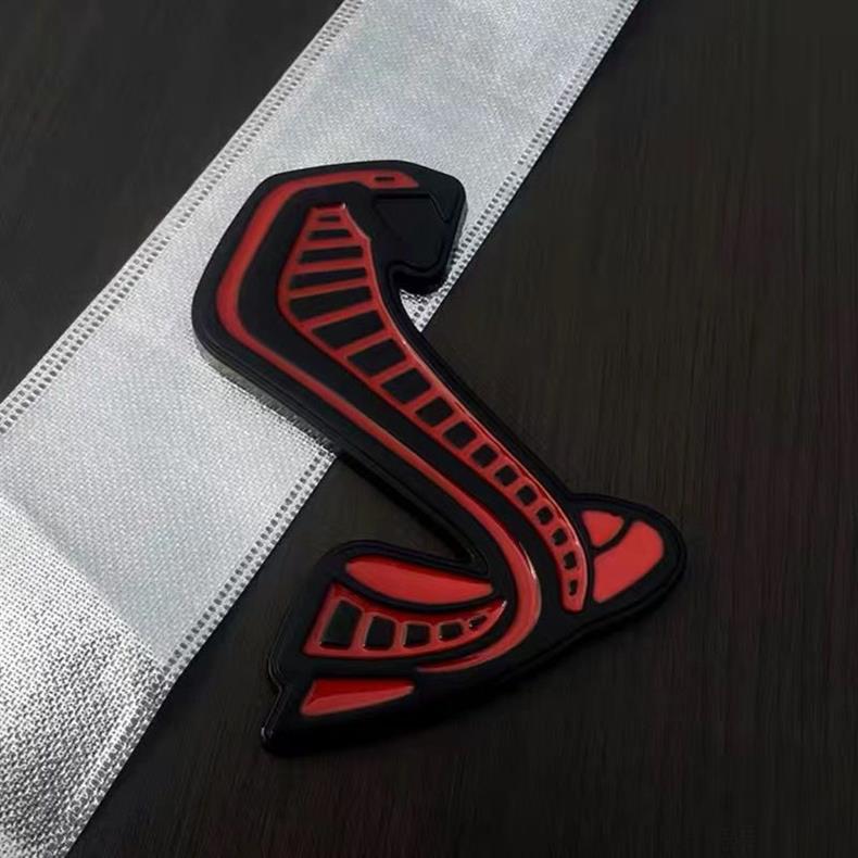 Personalized 3D three-dimensional Mustang car emblem, Shelby front grille emblem, Mustang car emblem, modified Cobra tail emblem, personalized and creative