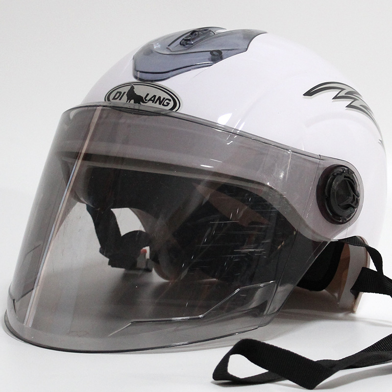 328 여름 헬멧 긴 렌즈-흰색 (보호 모자)