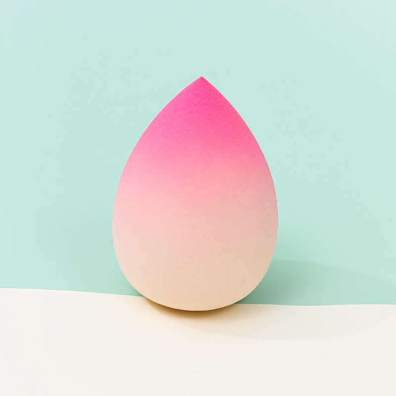 Fábrica personalizada de color degradado transfronterizo maquillaje de belleza soplo de huevo no come polvo no látex color spray gota de agua esponja de maquillaje de calabaza