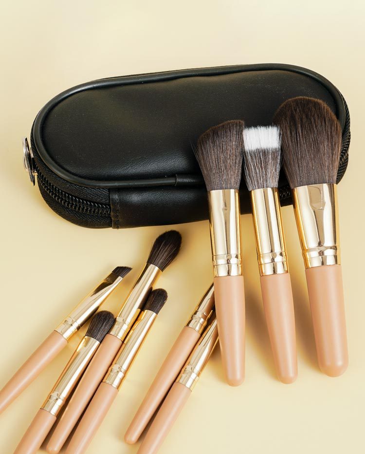 Cangzhou Mini 9-piece makeup brush set for beginners, portable travel brush, loose powder and contouring Specification drawing