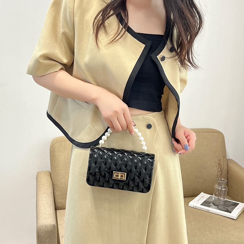 Bolso dulce, bolso de jalea de perla, color caramelo, bolso de moda de 2022 damas, bolso de mujer de comercio exterior