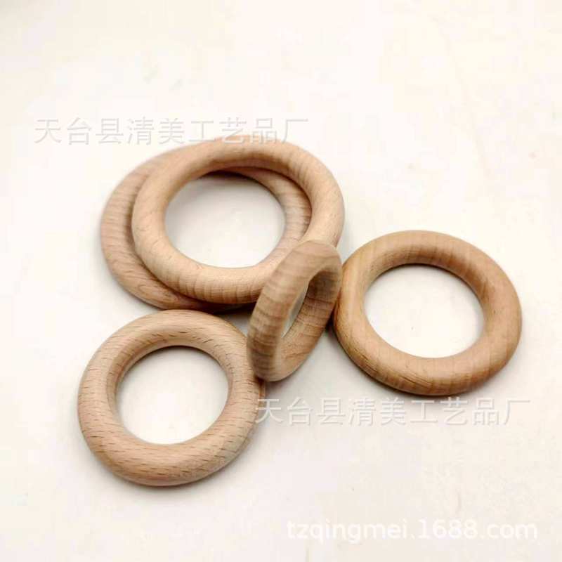 25-70mm spot madera de haya material anillo de madera molar juguetes color madera original bebé práctica de agarre manual accesorios de anillo