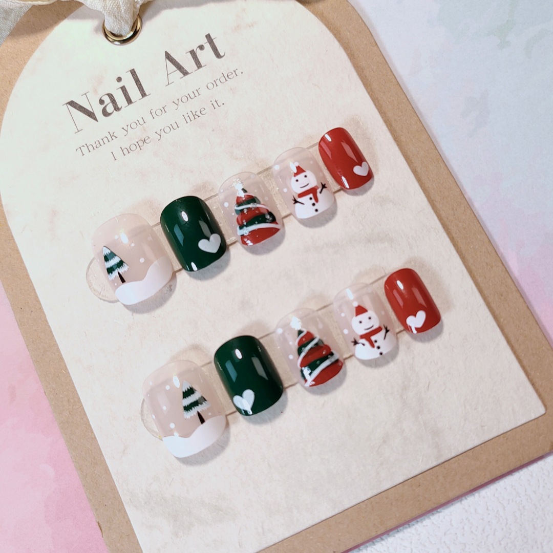Christmas cute short nail stickers