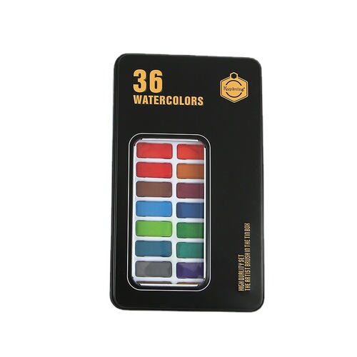 KeepSmiling Solid Watercolor Paint Set 12/24/36 Color Art Painting Portable Powder Paint Palette