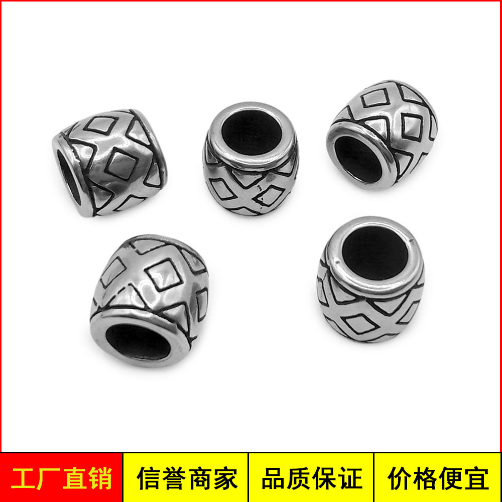 Retro beads stainless steel