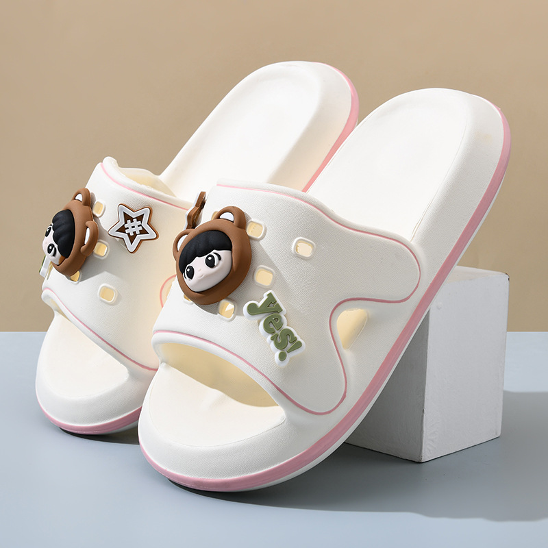 Summer Outer Wear Cartoon Non-Slip Wear-Resistant Slippers for Women, Eva High-End Breathable Non-Stinky Feet Home Slippers