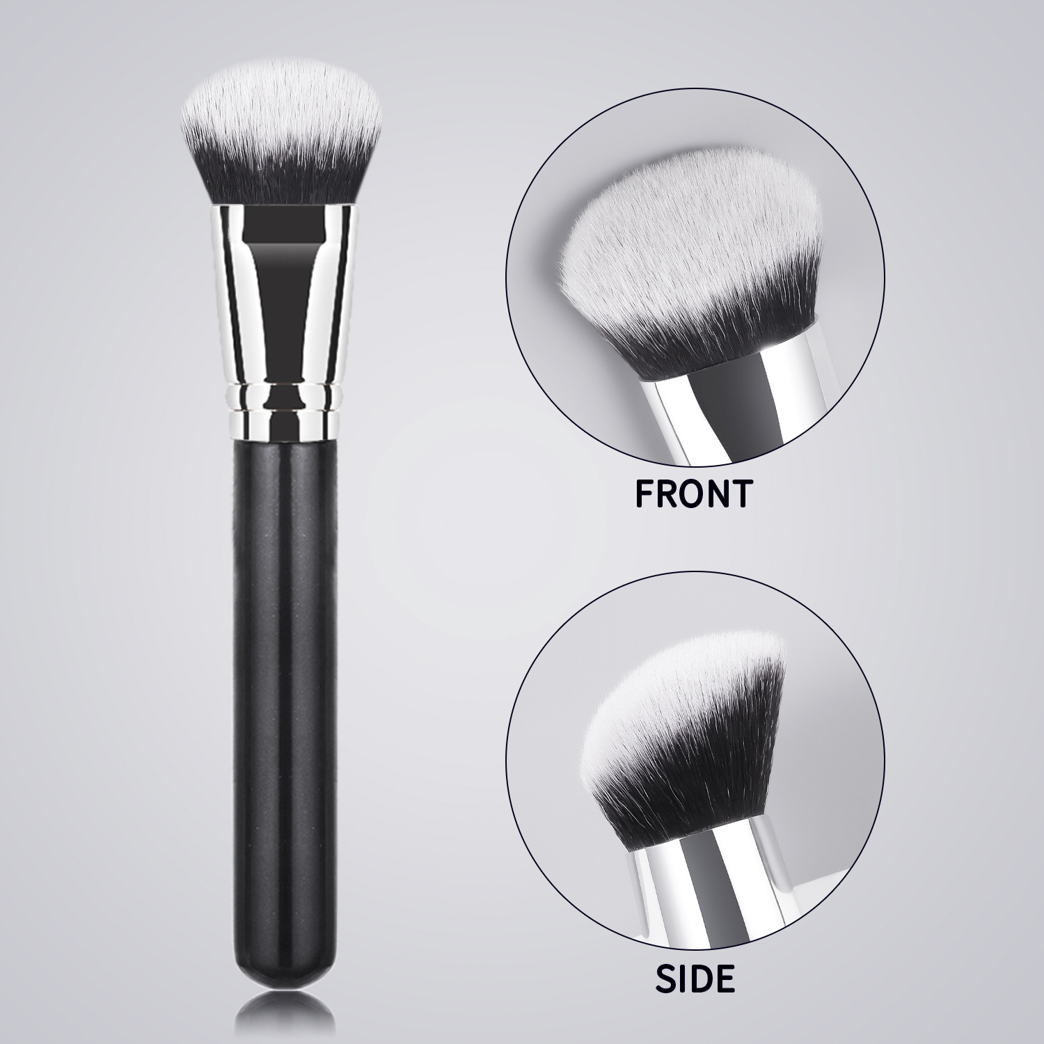 Sombra solo cepillo de maquillaje de alta calidad grande cepillo suelto cepillo de La Fundación cepillo de sombra de ojos cepillo en forma de abanico belleza