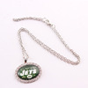 NFL32 team rugby team necklace elliptical drill drill American football team necklace Bardemo crow necklace